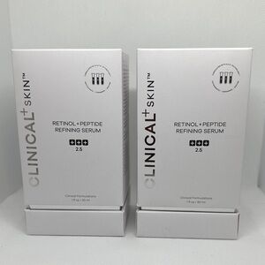 Clinical + Skin Retinol + Peptide Refining Serum (2 Packs) NIB Authentic Fresh